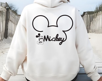 Mickey Mouse Head, Mickey Head, Mickey Outline, Mickey Silhouette, Mickey Clipart - SVG, PNG Files,Transparent Background (Instant Download)