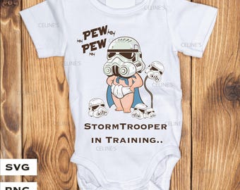 Storm Pooper Baby Bodysuit, Funny Star Wars Baby Clothes (SVG & PNG Files)