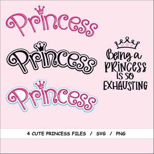 Princess SVG and PNG Files,  Princess Quote, Girls Room, Little Girl, Nursery, Instant Download, Transparent Background