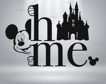 Mickey Home, Mickey Magic Kingdom, Mickey Castle, Mickey Outline - Archivo SVG y PNG - Descarga instantánea, fondo transparente