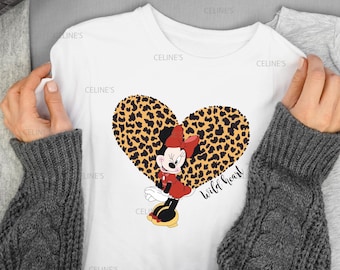 Minnie Leopard Heart SVG, PNG Files (Digital Download)