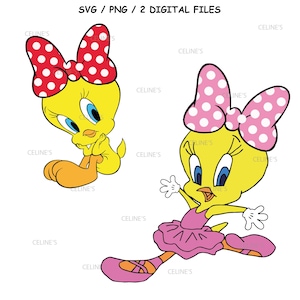 Minnie Bird SVG, Minnie Bow, Minnie PNG - 2 archivos SVG y 2 PNG, descarga instantánea
