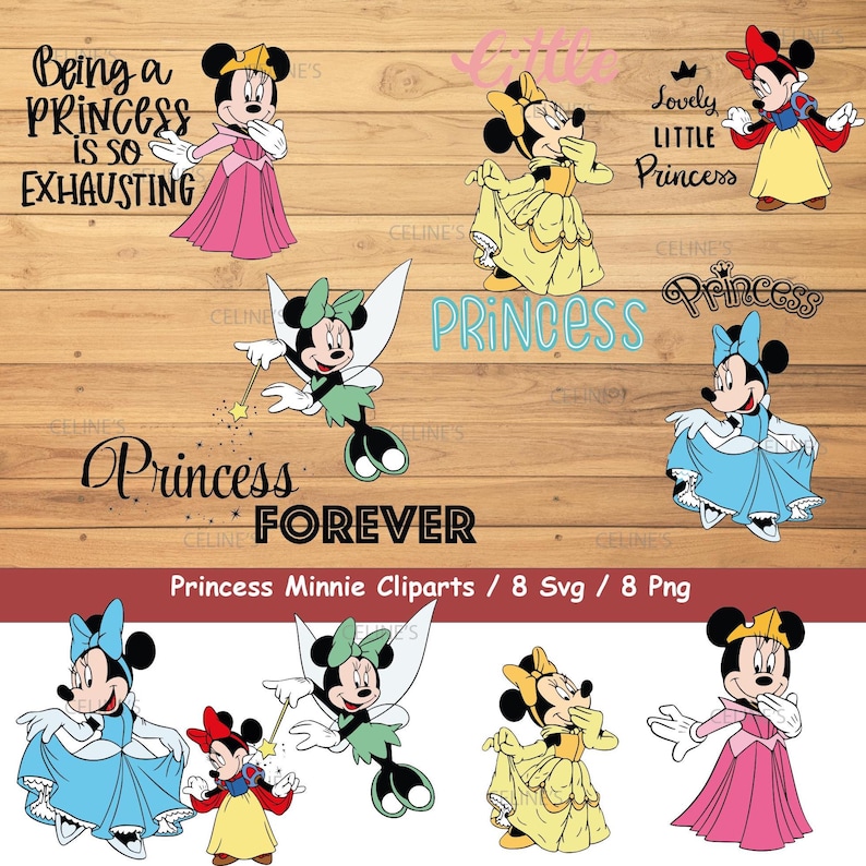 Minnie Princess, Miss Mouse Characters, Princess Bundle, Minnie Bundle ...
