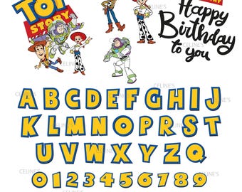 Toy Story Font, Toy Story Birthday - SVG & PNG Files - Instant Dowload
