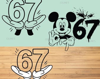 Six Seven, 67, 67 Meme, Six Seven  Meme, SVG & PNG File - Instant Download