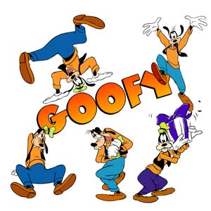 Goofy, SVG & PNG, Goofy Outline, Goofy silhouette, Easy Cut file, Instant Download, Transparent Background