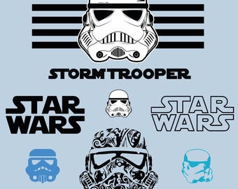 Stormtrooper Helmet SVG, PNG Files, Star Wars Trooper (Instant Download)