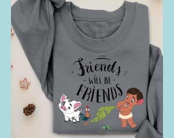 Moana, Moana Friends, Hei Hei, Pua, Friends Quote - SVG & PNG File - Instant Download