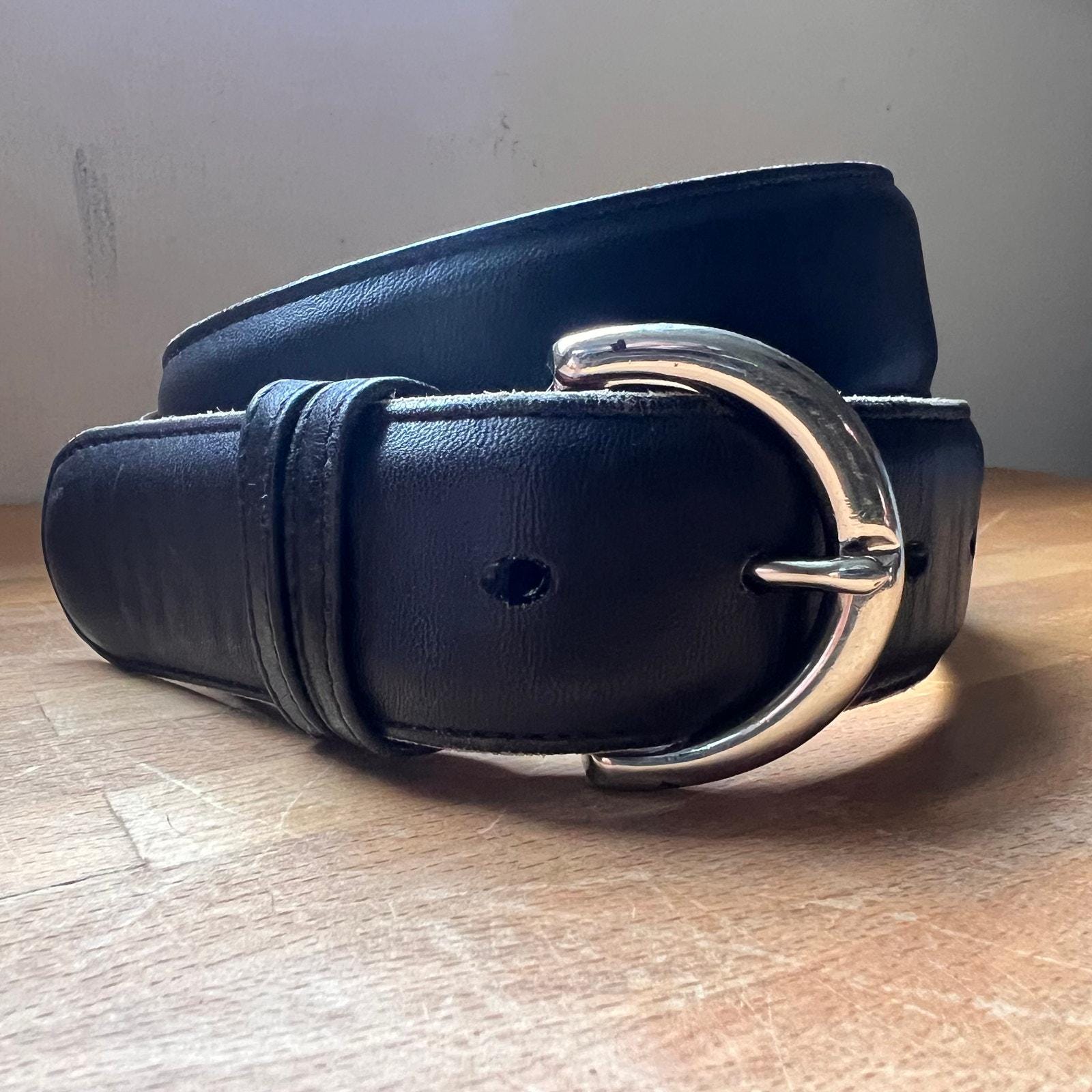Vintage Coach Blue Leather Skinny Belt 30 Small Coach Women main image 2