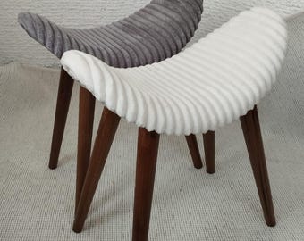 Handmade Wooden Stool | Rustic Solid Wood Footrest | Natural Home Decor | Handmade Furniture Gift