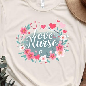 Love Nurse Unisex Tee, Registered Nurse Gift, Nursing Student Shirt, Healthcare Worker Top, Medical Professional Apparel