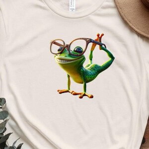 Funny Frog Graphic Unisex Tee, Frog Lover Gift, Animal Print Shirt, Cute Amphibian Top, Nature Lover Tee