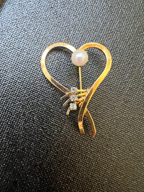 Vintage Catamore 1/20 12K Gold Filled Heart Brooch