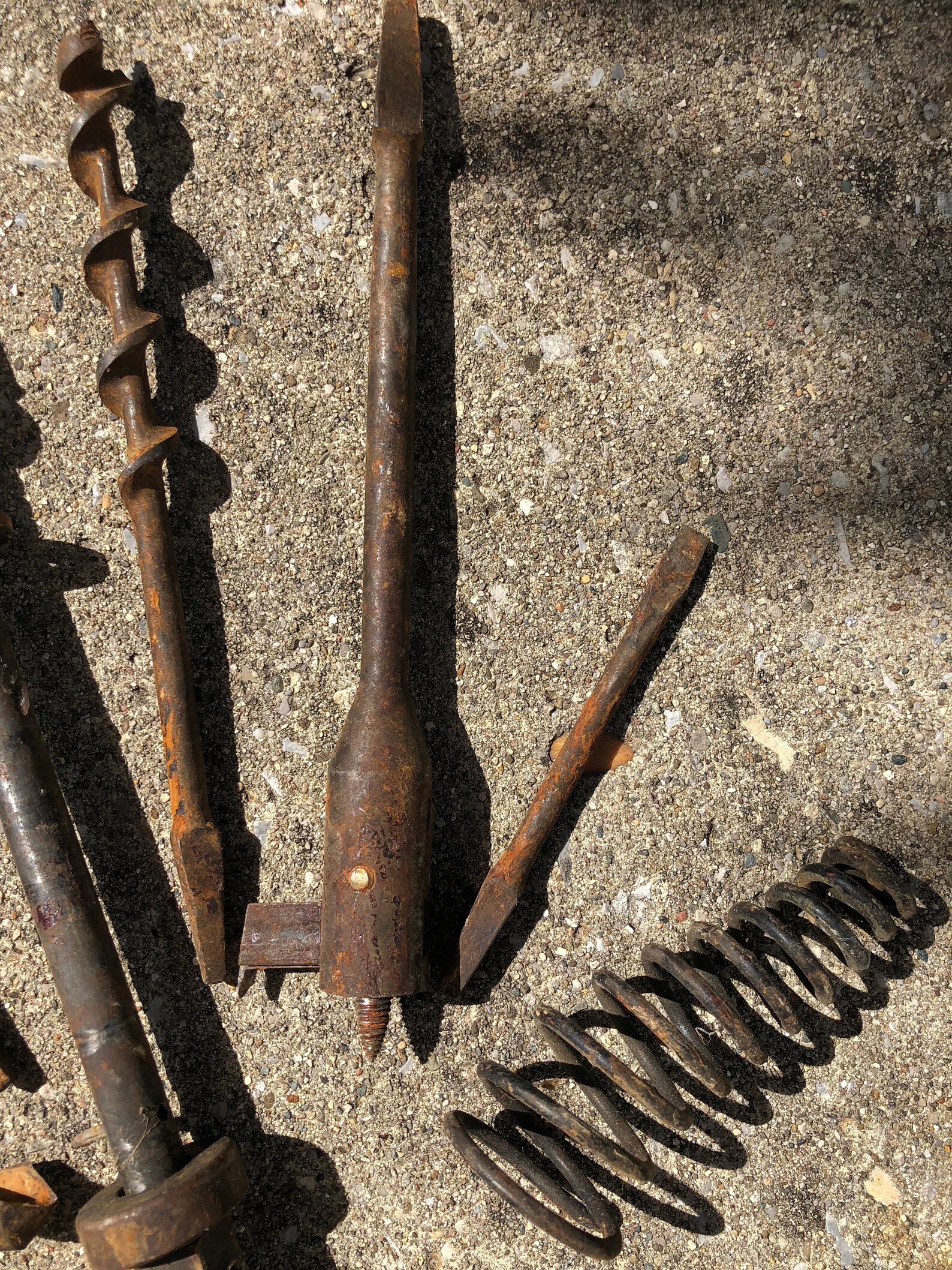 Vintage Rusty Augers Drill Bits and a Spring Industrial Etsy