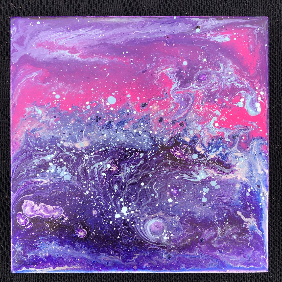 Abstract Acrylic Painting on Gesso Board the Wave Ready to Etsy