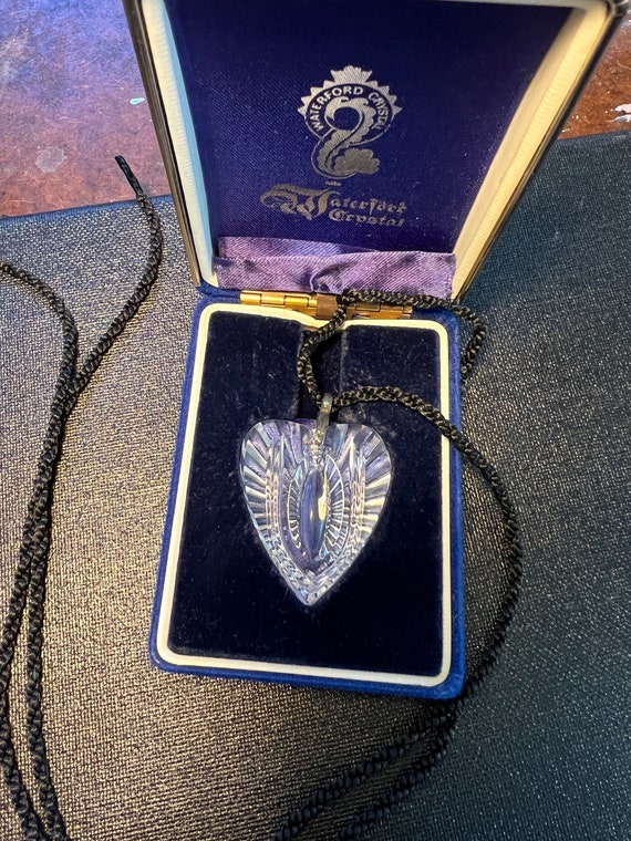 Vintage Waterford Crystal Heart Pendant In Origin… - image 5