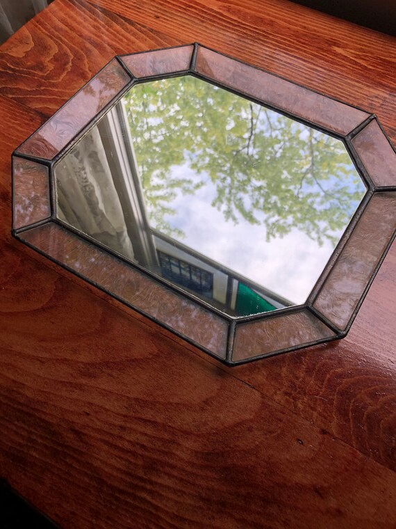 Vintage Leaded and Frosted Glass Vanity Tray Glass Tray Etsy