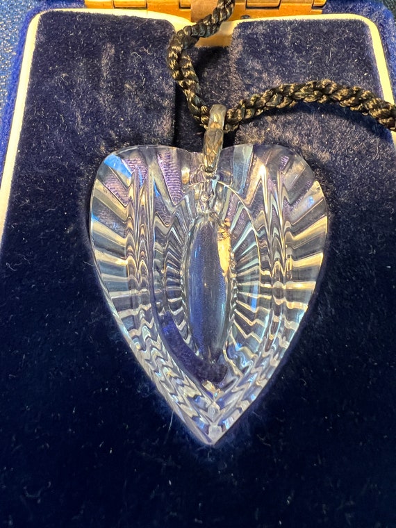 Vintage Waterford Crystal Heart Pendant In Origin… - image 1