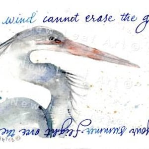 Blauer Reiher Grußkarte, Karte, Vogel Grußkarte, Kranich, Vogelliebhaber Karte, Aquarell Reiher Karte, Aquarell Reiher