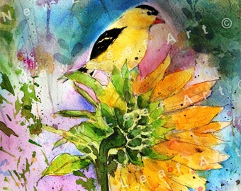 Goldfinch Card, Finch Card, Bird Lover Card, American Goldfinch,