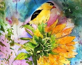 Goldfinch Card, Finch Card, Bird Lover Card, American Goldfinch, Goldfinch Greeting card