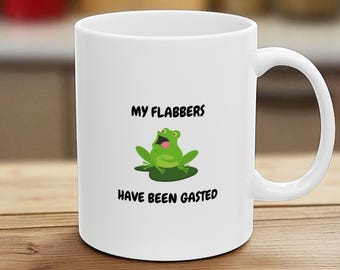My Flabbers Have Been Gasted Lustiger Frosch-Becher-reizendes Keramik-Trinkgefäß | Geschenk für Kaffee & Tee Liebhaber, oder Einfach Einfach so