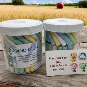 Seasons of Us | 60 Seasonal Date Night Ideas for Couples | Romantic Gift for Wedding, Anniversary, Valentine's Day, Birthday, Bridal Shower