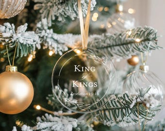 Names of Christ Ornaments: Acrylic Christmas Ornament Set of 12