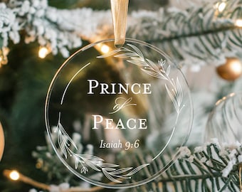 Names of Jesus Ornaments: Acrylic Christmas Decorations, Set of 12