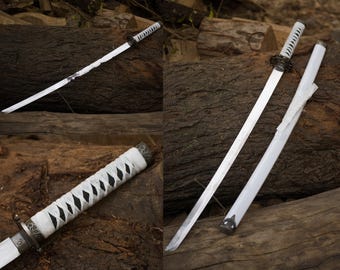 Handgefertigtes 40" japanisches Samurai Katana – Edelstahl Sammlerschwert mit Scheide