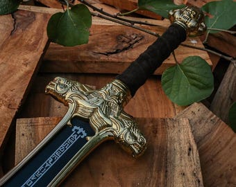 Handgefertigtes Conan Wikinger Schwert mit Lederscheide, Mittelalter Sammlerstück