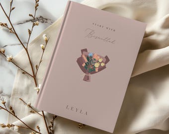 Personalized Islamic Notebook | Custom Quran Verse Journal | Muslim Gift for Her | Floral Cover | Daily Faith Reminder | Eid, Umrah, Hajj