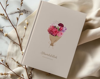 Personalized Islamic Notebook | Custom Quran Verse Journal | Muslim Gift for Her | Floral Cover | Daily Faith Reminder | Eid, Umrah, Hajj