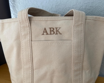 Custom Embroidered Mini Tote Bag, Personalized Bridesmaids Boat Tote gift, Bachelorette Gifts,