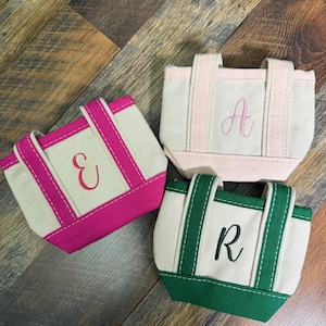 Benutzerdefinierte gestickte Extra Mini-Einkaufstasche, personalisierte Brautjungfern Hand Mini-Einkaufstasche, Bachelorette Geschenke, Trader Joes Stil-Einkaufstasche