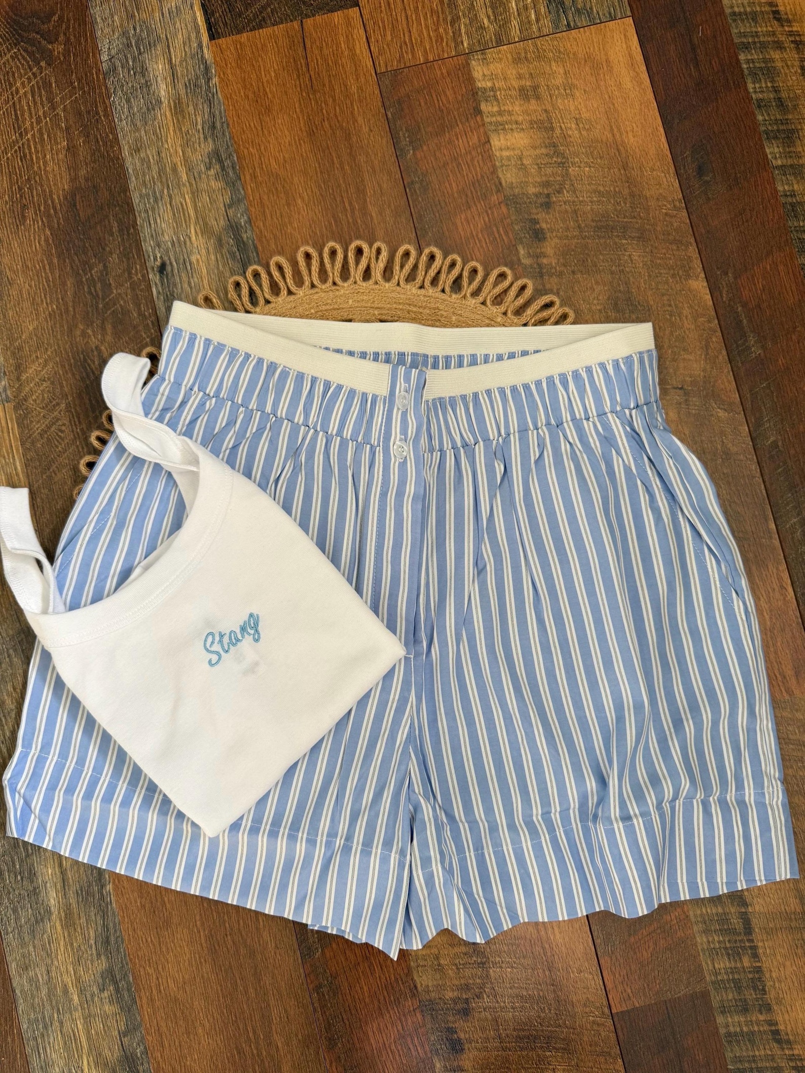 Custom Mrs. Pajama Set, Wedding Lounge Set, Bridal Shower Gift, Bachelorette Gift - White - M, Blue - M