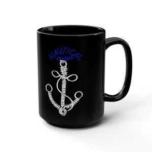 Gift for a Boat Owner Anchor mug, original design, handmade with wire and digitalized for printing. THARAA TODAYTP