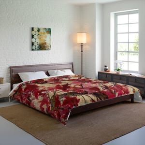 Cozy Floral Comforter - Vibrant Autumn Bedding, Plush Quilt for Home Decor, Warmth for Fall, Perfect for Gifting