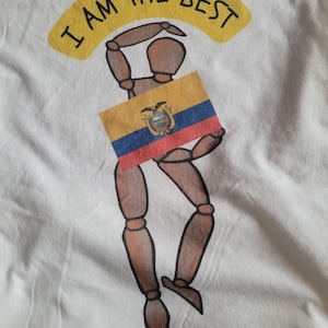 Custom printed shirt, I Am The Best mannequin Ecuador flag |graphic tee THARAA TODAYTP