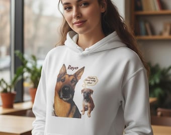 Custom Dog Lover Youth Hoodie, Pet Apparel, Animal Lover Gift, Cute Sweatshirt for Kids, Dog Themed Hoodie