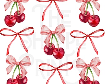 cherries coquette bows png