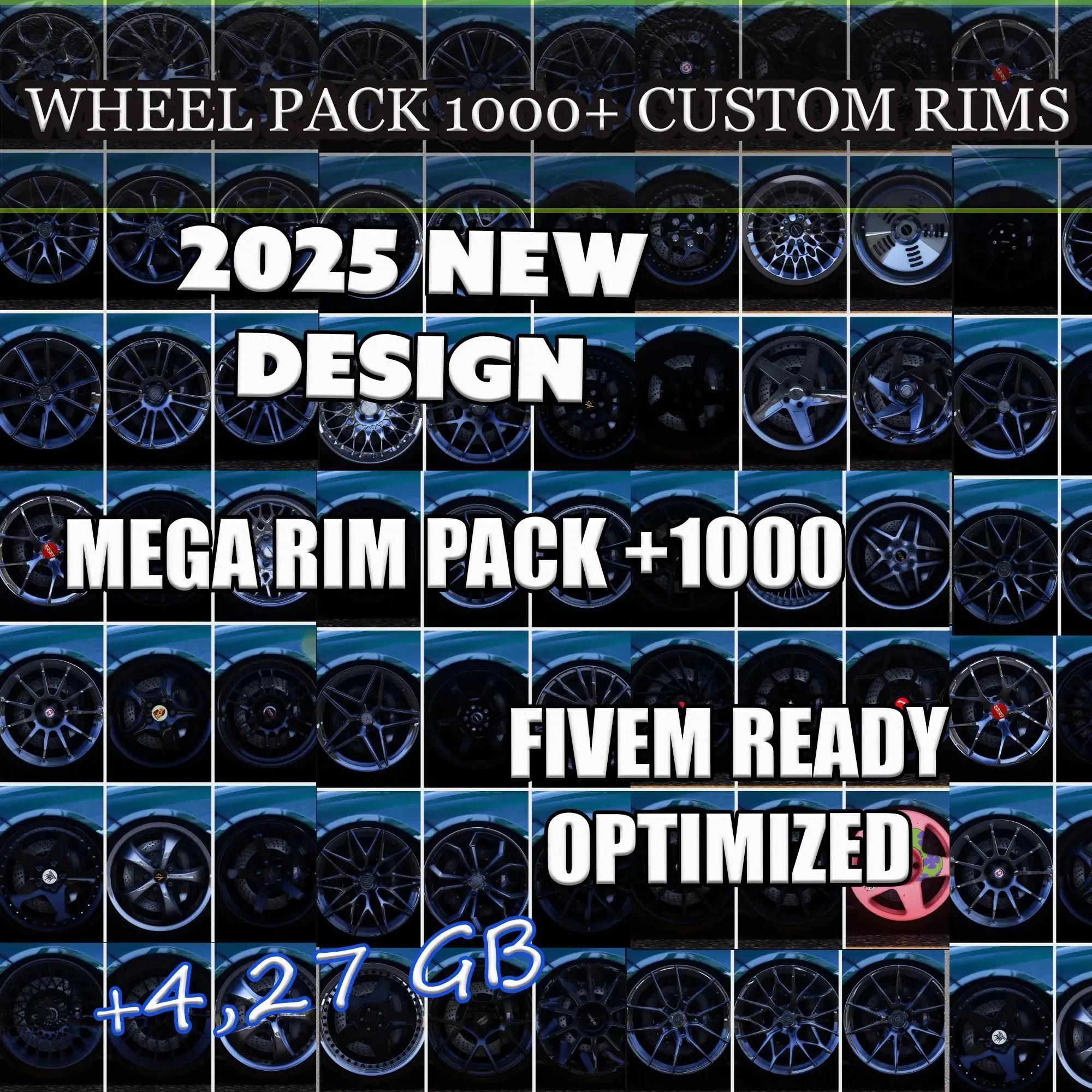 Fivem | Wheel Pack 1000+ Custom Rims | Car | Optimized | Fivem Ready ...