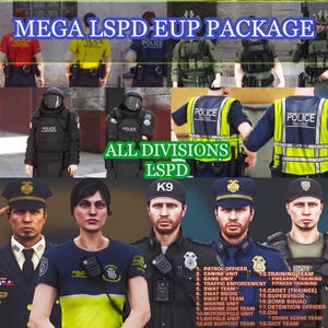 Cinq minutes | Pack Mega Lspd EUP | Pack de vêtements | Optimisé | Prêt pour cinq minutes