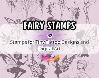 Fairy Procreate Stempel - 17 Fantasy Tattoo Pinsel (Digitaler Download)