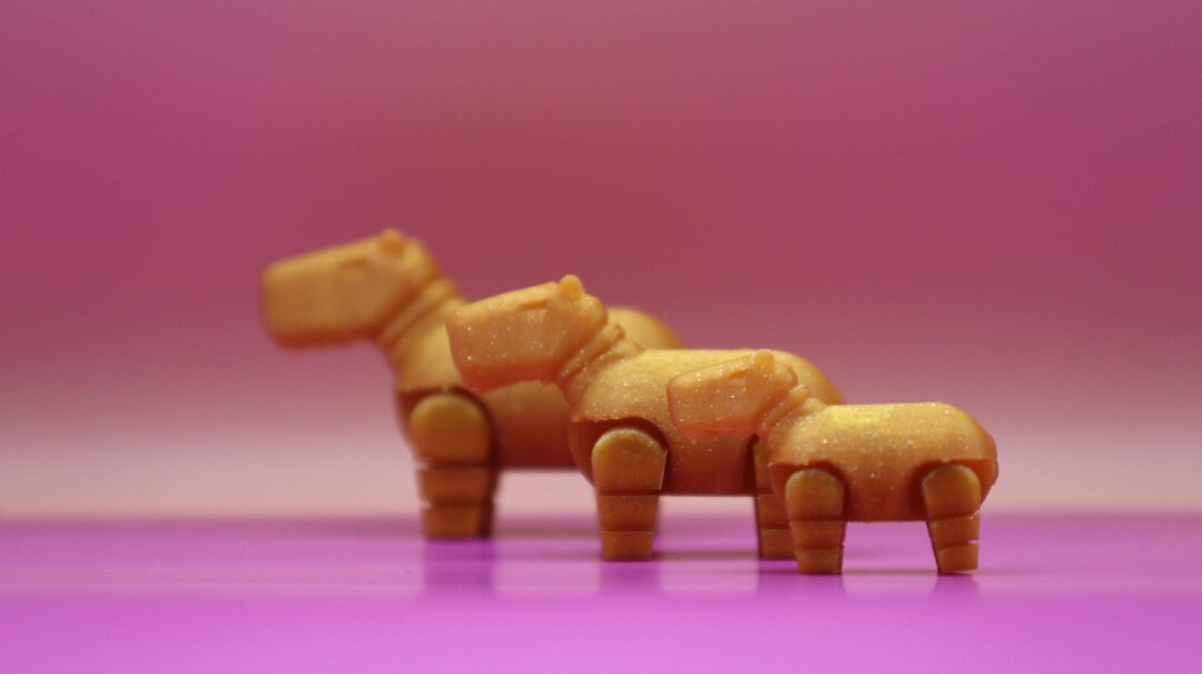 Cute Golden Capybara With Movable Legs | 3D Printed Animal Figurine ...