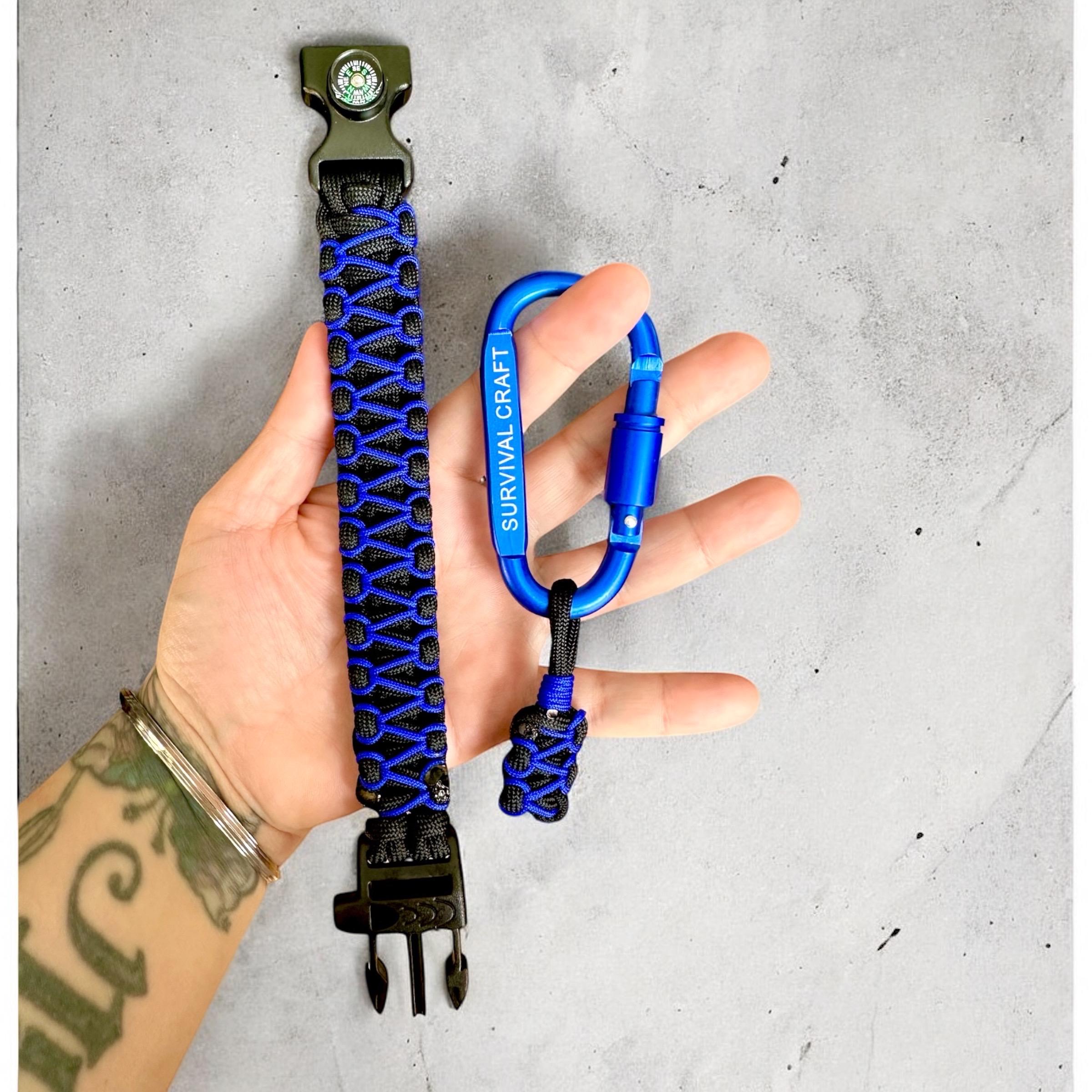 ブレスレット&キーホルダー&パラコードストラップ BACK THE BLUE - パラコードブレスレット＆キーチェーンセット - Etsy 日本