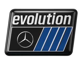 Emblema Mercedes Benz para guardabarros, faldón lateral, carrocería e interior.