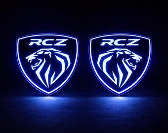Peugeot RCZ fender side skirts R&L emblem illuminated