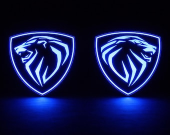 Peugeot fender side skirts R&L emblem illuminated