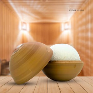 IJsbalvorm - houtkleurverloop, 4 maten (S, M, L, XL) en set van 4, voor sauna-infusies